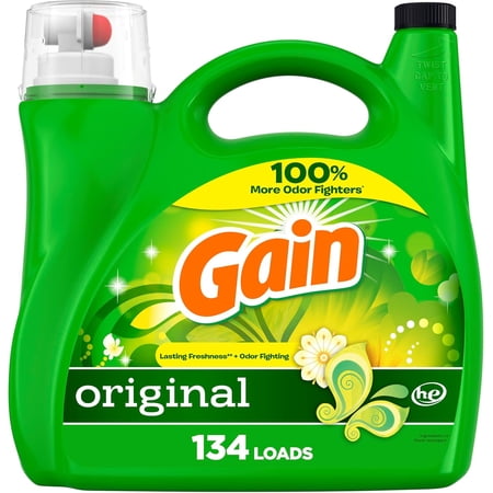 Liquid Laundry Detergent, Original Scent, 194 fl oz, 134 loads, Freshness + Odor Fighting, Laundry Detergent Liquid Soap, HE compatible