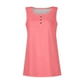 thumbnail image 4 of Topvent Women Summer Sleeveless Casual Solid Color O-Neck T-Shirt Tops Blouse, 4 of 5