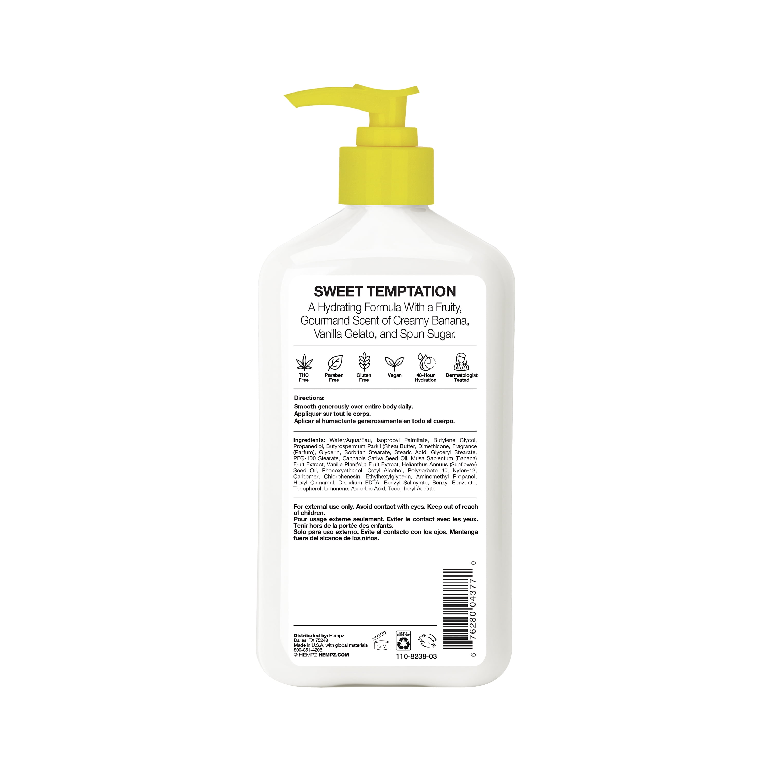 (2 pack) Hempz Sugared Banana & Vanilla Blossom Moisturizing Body Lotion 17 fl. oz