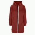 thumbnail image 4 of Godom Zip Up Hoodies for Women Oversized Fleece Long Pullover Hooded Sweatshirts Casual Long Sleeve Fall Jackets Coat 2025, 4 of 7