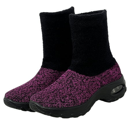 

1 Pair of Winter Snow Boots Warm Middle High Boots Comfortable Shoes for Women