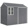 thumbnail image 1 of Outsunny 8.5' x 5.5' Metal Garden Storage Shed with Lockable Door Grey, 1 of 10
