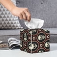 thumbnail image 4 of Kdxio Skulls And Red Eyeballs Print Tissue Box Cover,Square Decorative PU Leather Facial Paper Case Organizer Holder Dispenser for Bathroom,Night Stands,Desk,Car 5.2''X5.2''X5.2'', 4 of 6