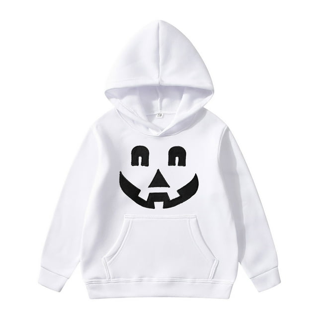 Chandail à Capuchon d'Halloween pour Garçons, Chandail Molletonné à Enfiler pour Enfants, Veste en Molleton Douce avec Motif Graphique, Tenue Décontractée Confortable