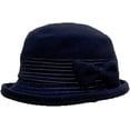 thumbnail image 3 of CoCopeaunts Womens Bucket Hat Plaid Bowknot Fashion Bowler Hat Curly Hem Foldable Protection Warm Casual Basin Hat for Girl, 3 of 8