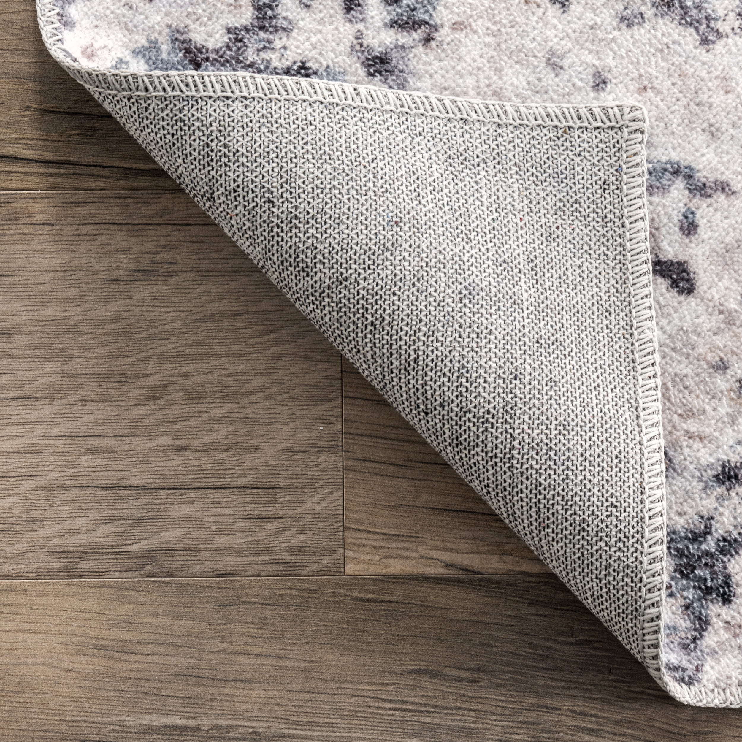 nuLOOM Danae Abstract Machine Washable Area Rug, 4' x 6', Ivory