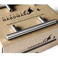 thumbnail image 2 of Alpine Hardware Solid Euro Style Bar Handle Pull | 10Pack ~ 3.75" Hole Center & 6.125" Length | Heavy Stainless Steel T-Bar Pull with a Satin Nickel Finish | Cabinet Hardware, 2 of 5
