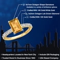 thumbnail image 2 of Gem Stone King 14K Two Tone Gold Yellow Citrine and Lab Grown Diamond Engagement Ring for Women | 3.05 Cttw | Octagon 9X7MM | Gemstone November Birthstone | Size 7, 2 of 6