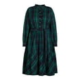 thumbnail image 6 of Free Assembly Women’s and Women's Plus Cotton Ruffle Midi Dress with Long Sleeves, Sizes XS-4X, 6 of 6
