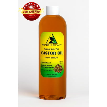 Castor Oil Turkey Red Organic Cold Pressed Hexane Free Pure 24 oz