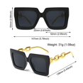 thumbnail image 3 of for Women & Men Trendy Eyewear Vintage Luxury Shades Oversized Square Sunglasses Beach Sunshade Sunglasses Big Sun Glasses WHITE, 3 of 8