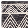 thumbnail image 2 of SAFAVIEH Micro-Loop Crispin Geometric Chevron Wool Area Rug, Charcoal/Ivory, 5' x 5' Square, 2 of 4