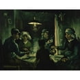 thumbnail image 2 of Vincent van Gogh 14x12 Gold Ornate Wood Frame and Double Matted Museum Art Print Titled - The Potato Eaters (1885), 2 of 4