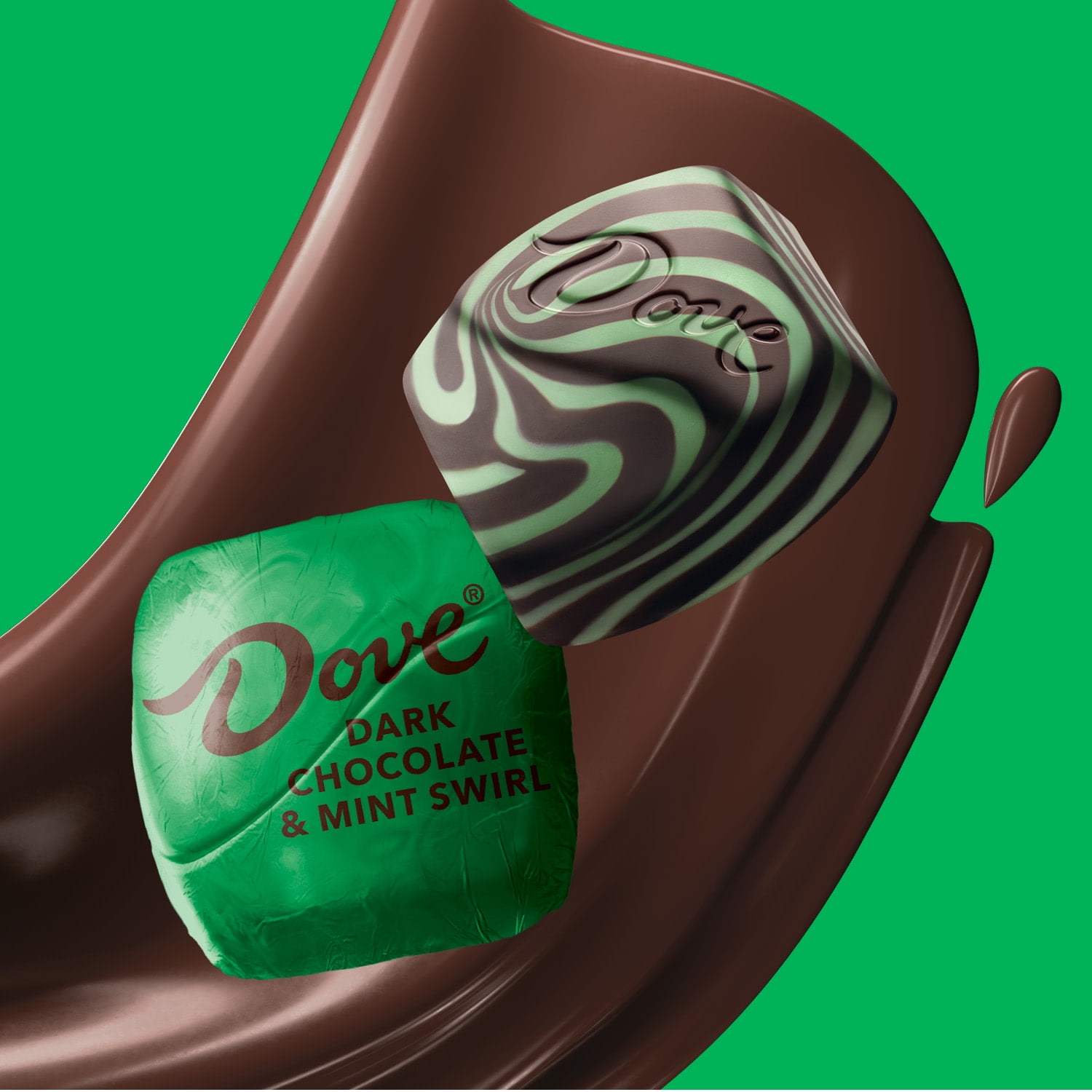 Dove Promises Dark Chocolate & Mint Swirl Candy - 6.74 Oz Bag