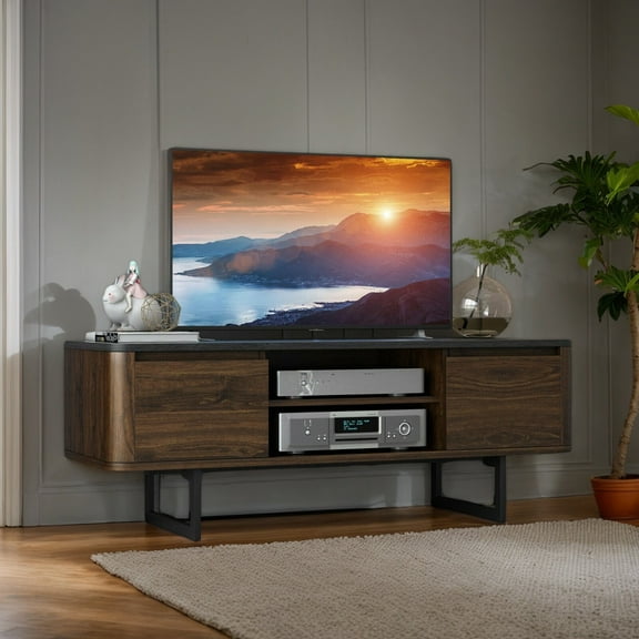 Kadyn TV Stand,TV Cabinet,Entertainment Center Console Table,Wooden TV Stand with 2-Door Storage Cabinets for for TVs up to 55 Inch