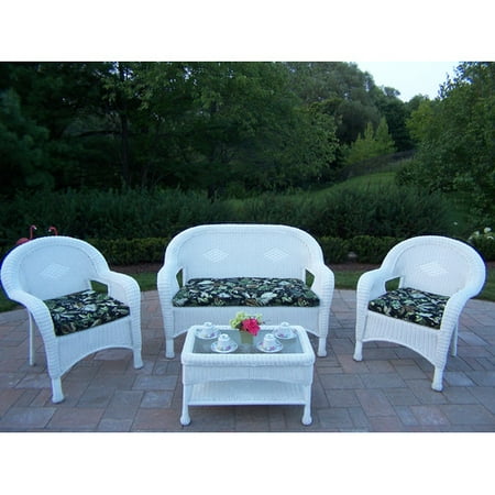 Oakland Living 4 Piece Sofa Set with Cushions