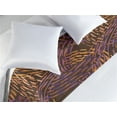 thumbnail image 2 of Geometric Bed Runner, Abstract Dash Lines with Colorful Design Forms Retro Groovy Vibes, Decorative Accent Bedding Scarf for Hotels Homes & Guest Rooms, King, Fuchsia Pale Earth Yellow, by Ambesonne, 2 of 3