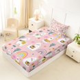 thumbnail image 5 of Manfei Boho Llama Twin Sheets, Western Cactus Floral Bedding, Pink, 3pcs, 1 Flat Sheet, 1 Fitted Sheet and 1 Pillowcase, 5 of 6