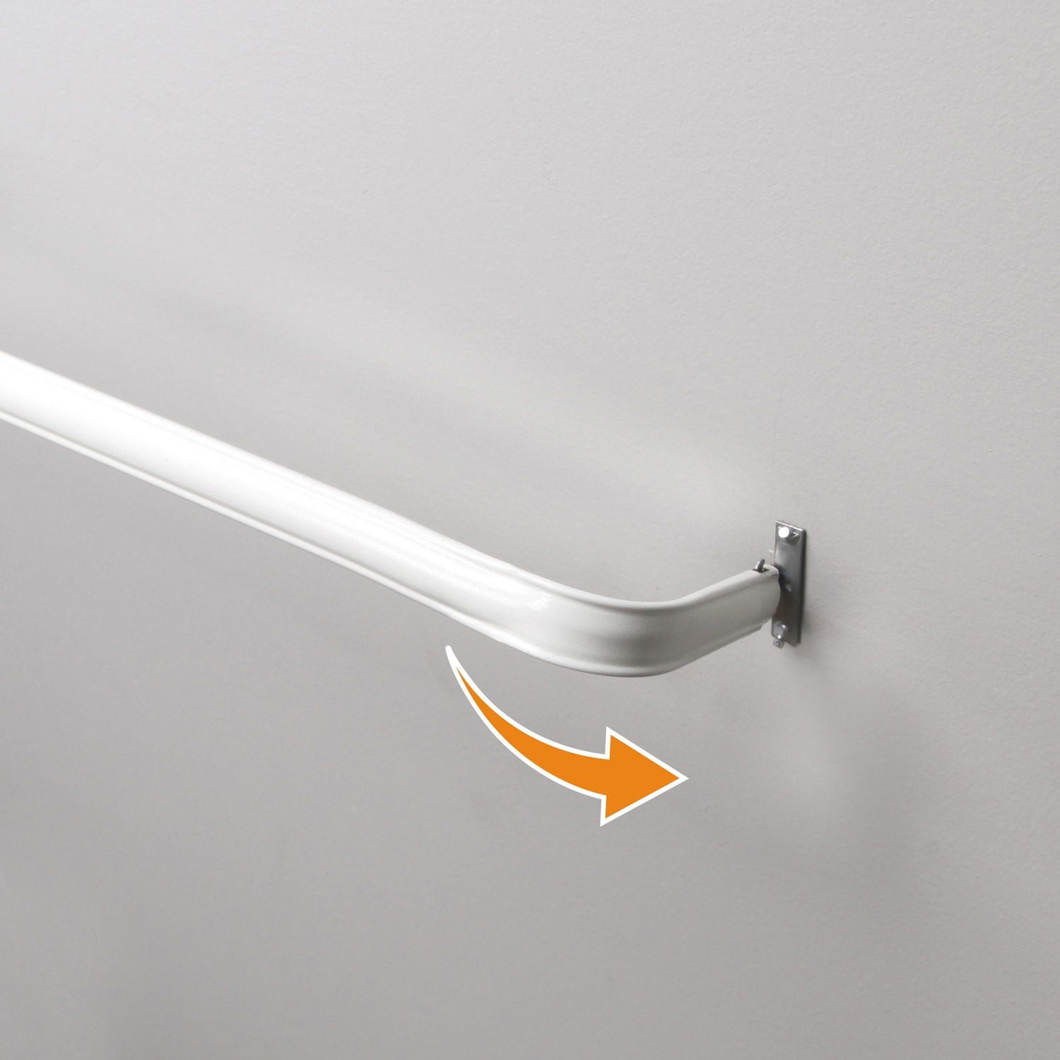 Eclipse Fast Fit Easy Install Complete Blackout Superior Hold Premium Curtain Rod, 28-48”, White