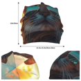 thumbnail image 2 of Xecao Cool Cat Driving Sunset Print Knit Hat,Winter Beanie for Men Women, Beanie Soft Warm Ski Stocking Cuffed Cap, 2 of 7