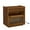Dark Walnut, variant on GZXS Retro Nightstand with Charging Station, 2 Drawers with Glass Fronts & Open Shelf, Fluted Wooden Side Table for Bedroom, Living Room, Dark Walnut