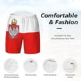 thumbnail image 3 of Men's 2 in 1 Swim Trunks with Compression Liner Poland Quick Dry Beach Shorts, 3 of 6