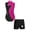 Hot Pink&Black, variant on Doomiva Kids Girls Sparkly Sleeveless Gymnastics Dance Leotard Bodysuit Unitard with Tumbling Athletic Shorts Set Yellow&White 14