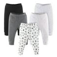thumbnail image 1 of The Peanutshell Baby Boy or Baby Girl Pants Set, 5 Pack, Grey Safari Animals, 1 of 5