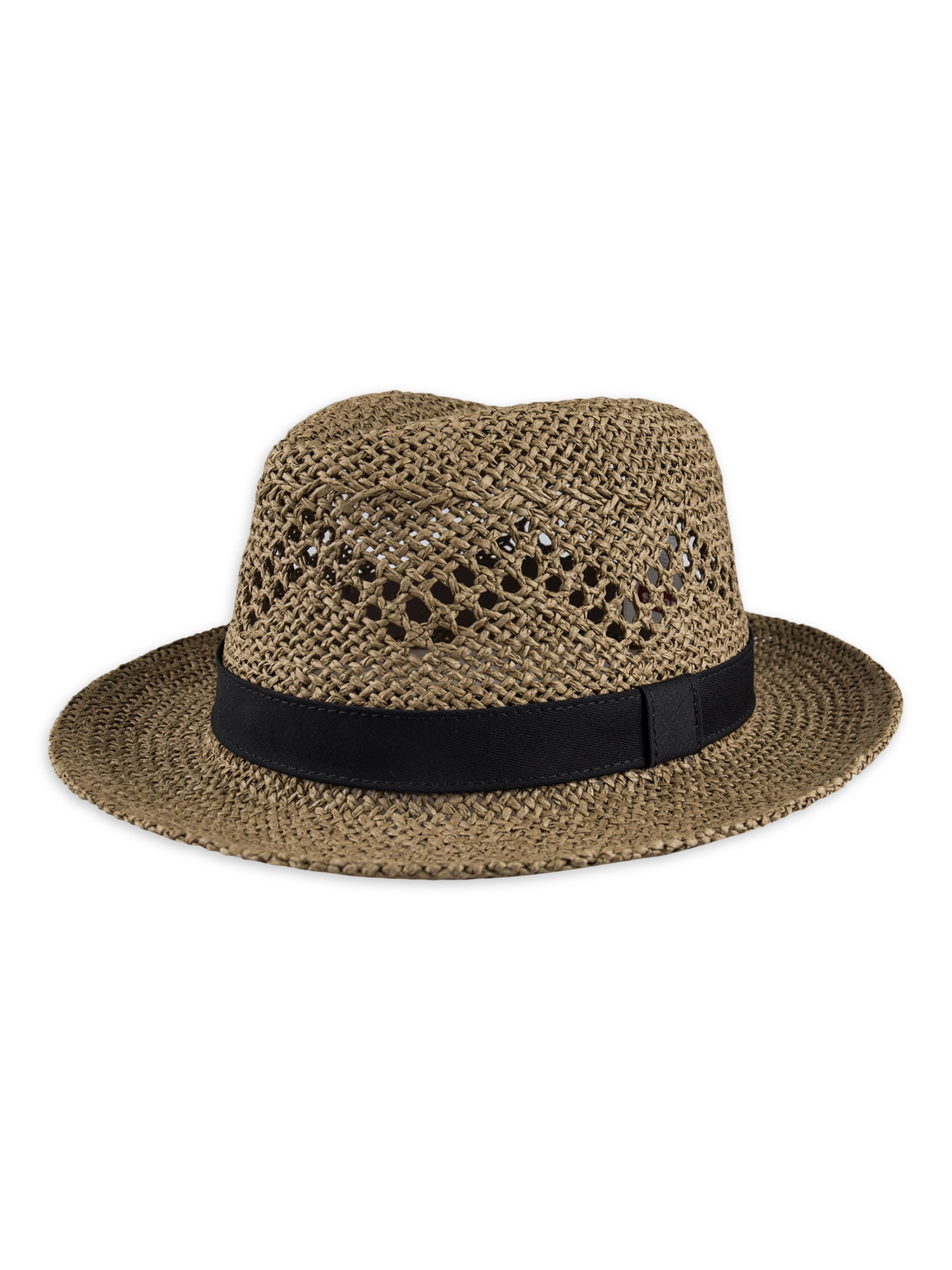 Player Leather/Mesh Fedora Hat | American Hat Makers | Chestnut | NWT | Small Jawa Wide Brim Felt Fedora – Asher + Rye main image 2