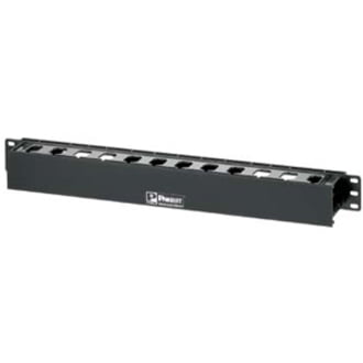 Panduit WMPLFSE PANDUIT PatchLink Horizontal Cable Manager - Cable Manager - Black - 1U Rack Height - 19" Panel Width