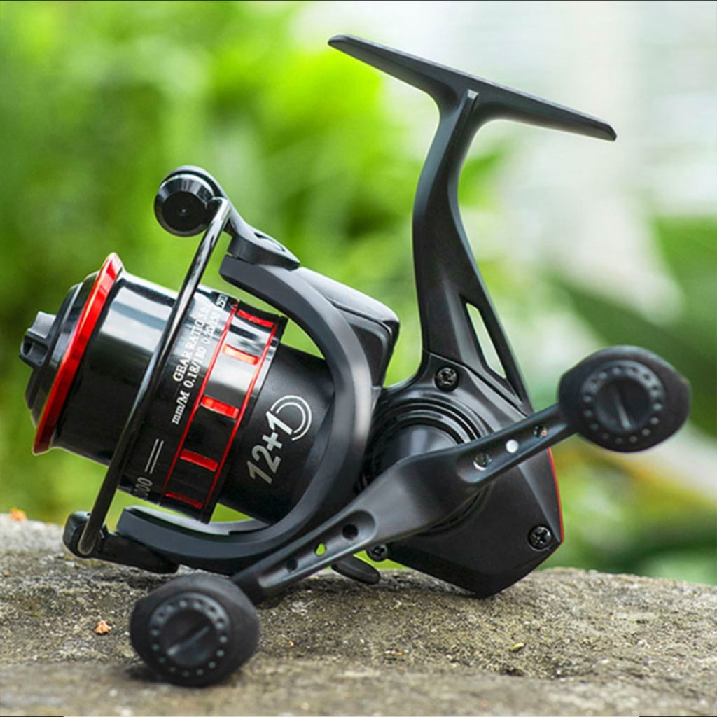 LS1000-LS3000 Metal Spool Fishing Reel 5.0:1 Gear Ratio Fishing Reel for Freshwater Saltwater 12+1 Bearing