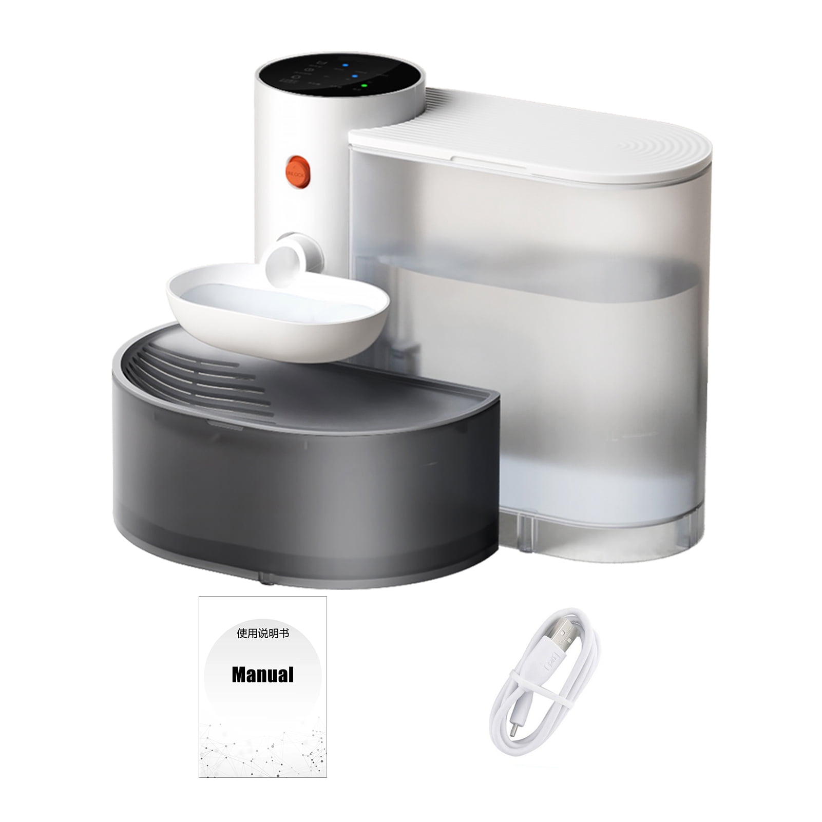 Yedigre 3000ml Smart Pet Water Fountain Automatic Cat Water Dispenser Quiet Flowing Water Feeder for Indoor Cats Dogs