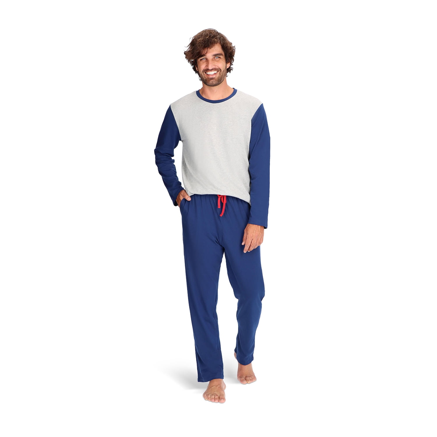 Pijama Algodón Azul Talla M Hombre