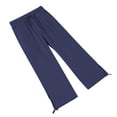 thumbnail image 6 of Arlun Summer Beach Linen Pants Women Lightweight Breathable Solid Color Leisure Trousers with Leg Split Tie Design Ladies Loose Comfort Front Pleated Holiday Bottoms Navy M, 6 of 8