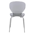 thumbnail image 4 of Modern Side Chairs - Set of 2 - Transparent Accent Dining Chairs - Chrome Base - Stylish & Lightweight, 4 of 9