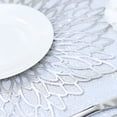 thumbnail image 5 of BalsaCircle 6 Silver Round 15" Dahlia Floral Vinyl PLacemats Wedding Party Decor, 5 of 10