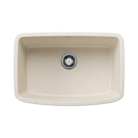 VALEA Undermount Granite Composite 27 in. Single Bowl Kitchen Sink in Concrete Gray