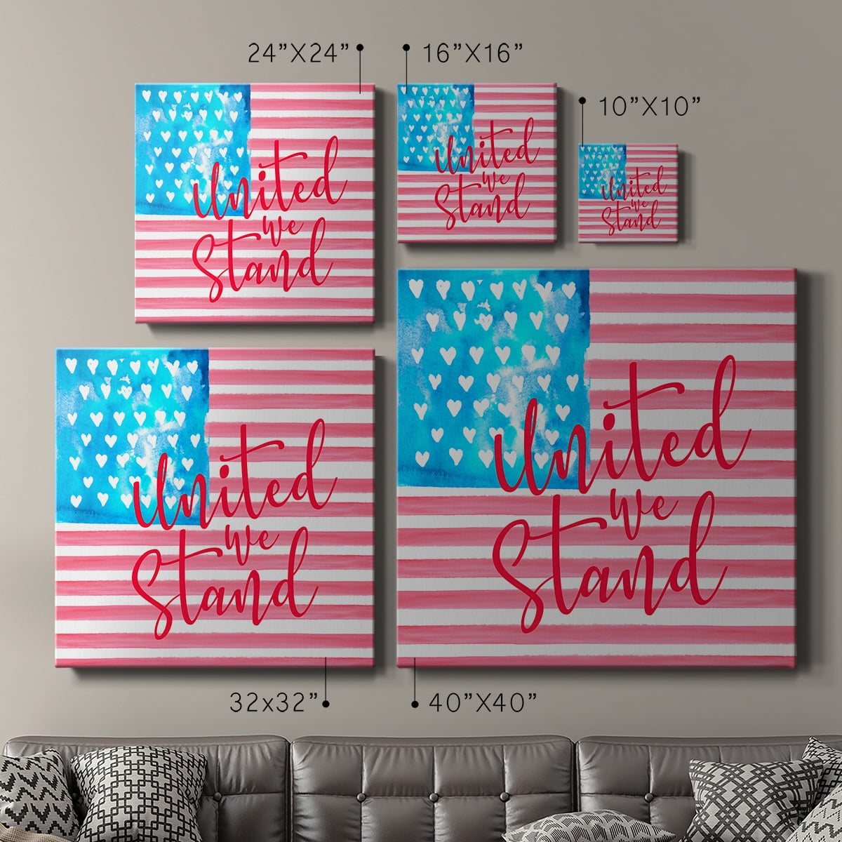 Wexford Home United We Stand II-Premium Gallery Wrapped Canvas, 32" x 32" - Ready to Hang