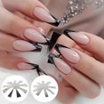 thumbnail image 2 of Manicure French Style Plastic Steel Plate Model G/H Shape French Nail Art Tools Manicure Stainless Steel Template, 2 of 9