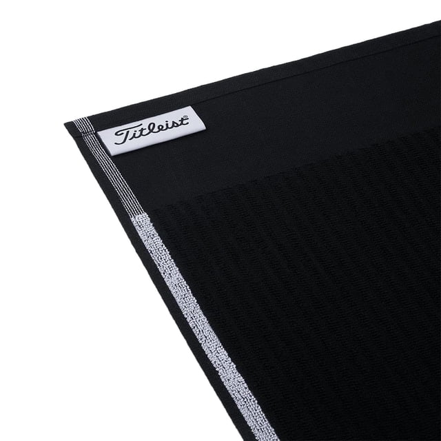 Toalla Titleist Black Absorption Terry, 20 x 40 cm, color negro/blanco