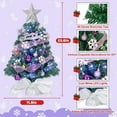 thumbnail image 6 of NALONE Mini Christmas Tree with Lights and Timer, 24 Inch Snow Flocked Small Christmas Tree with 27 Pcs Ornaments, 80 Branch Tips Tabletop Christmas Tree for Holiday Decoration(Gold), 6 of 7