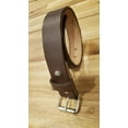 thumbnail image 3 of Real Genuine Leather Belt Brown & Black 1.5" Wide One Piece Leather, 3 of 4