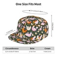 thumbnail image 6 of Daiia Roosters and Chicks print Flat Bill Hats Flat Brim Trucker Cap Baseball Cap Adjustable Classic Low Profile Hat Unconstructed Plain Cap, 6 of 9
