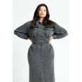 thumbnail image 3 of ELOQUII Women's Plus Size Denim Fitted Dress, 3 of 3