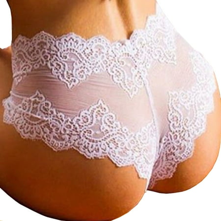 

wendunide lingerie for women New Panties For Women High Waist Crochet Lace Lace-up Panty Sexy Hollow Out Underwear White S