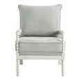 thumbnail image 5 of Kaylee Spindle Chair in Smoke Gray Fabric with White Frame, 5 of 8