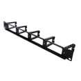 thumbnail image 2 of 3X 19 Inch 1U Rack Cabinets Network Organizer Hollow Metal Base Five Ring Detachable Wire Manager Frame, 2 of 7