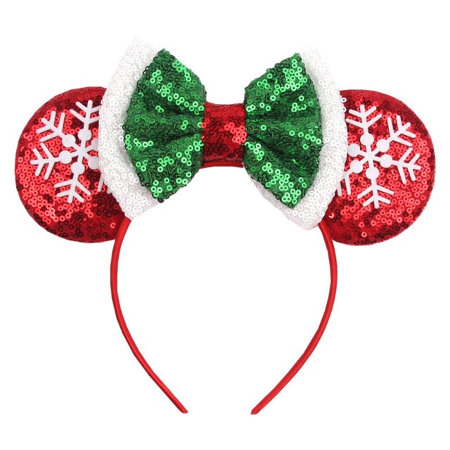 Diadema para el pelo para niñas, diademas con purpurina, accesorios para el cabello para decoraciones navideñas y fiestas