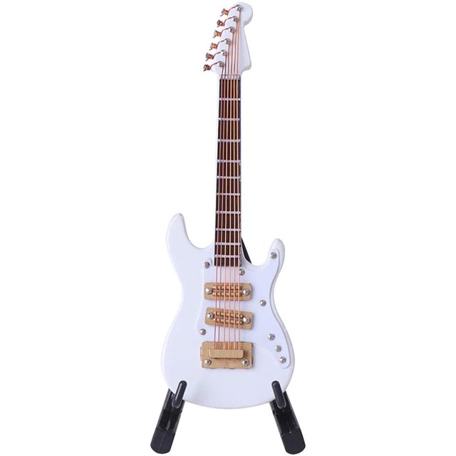 Mini Guitar Model Electric Guitar Movable Headstock Musical Instrument Miniature
