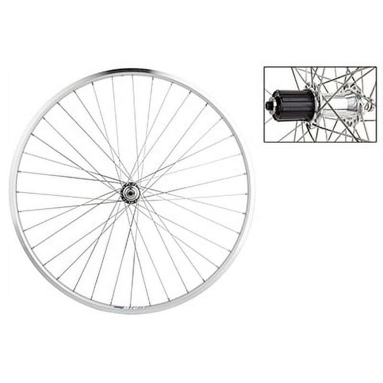 Wheel Master 700c WEI LP18 Rear QR10x130mm Double Wall Rim Brake Clincher Sil Walmart
